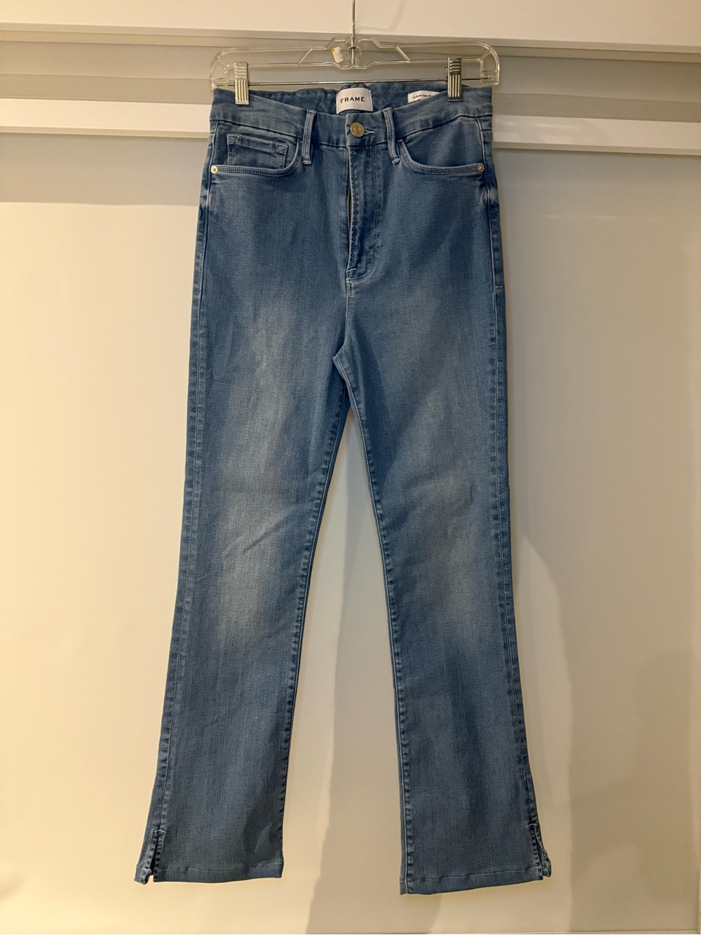Frame Denim Light Blue Straight Leg Jeans